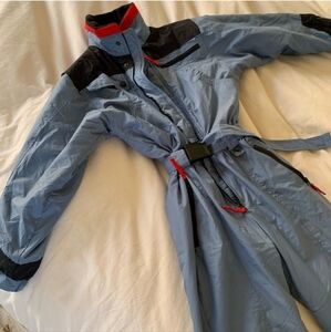 Y2K Blue Body Glove Ski Suit Snowsuit